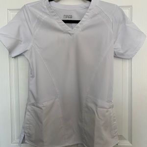 WonderWink Pro White Scrub Top